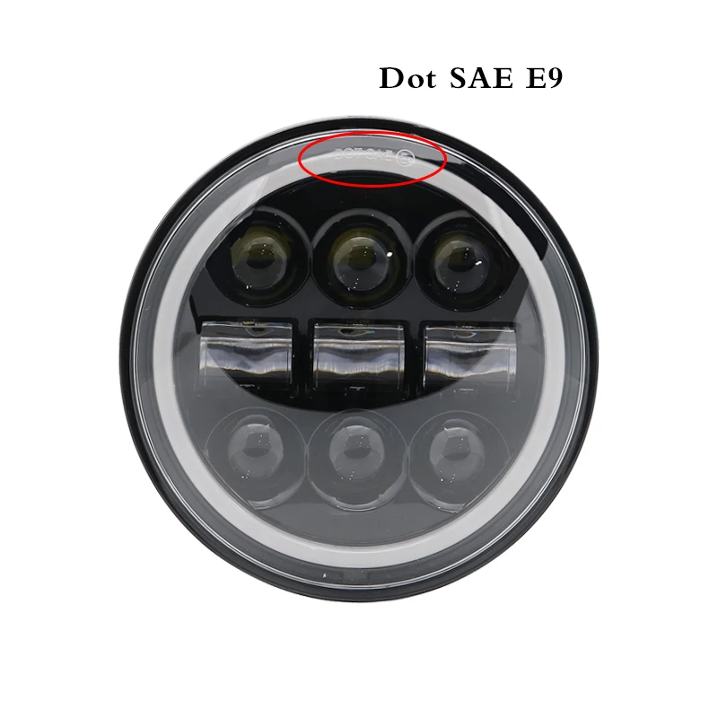 Kaufen Weiß DRL Hohe Abblendlicht Projektor Led Scheinwerfer 5,75 Zoll für Eisen 883 Sportster Dyna Triple Wide Glide Low Rider motorrad