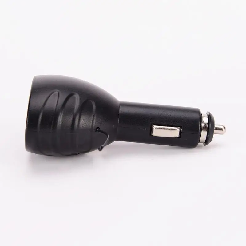 3in1 автомобильного прикуривателя 12V Dual USB Автомобильное зарядное устройство Зарядное устройство светодиодный термометр Вольтметр черный