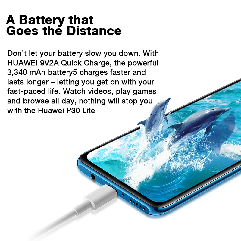 Глобальная версия huawei P30 Lite 4 Гб 128 Гб Смартфон 24 МП Тройная камера s 32 МП фронтальная камера 6,15 ''полный экран Kirin 710 18 Вт QC