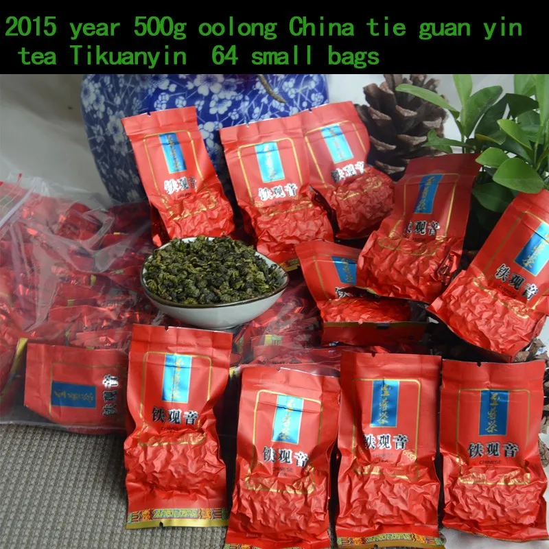 Чай улун, anxi Tieguanyin, китайский чай, высокое качество, 1725 чай, свежий для похудения, забота о здоровье, 64 небольших пакетика