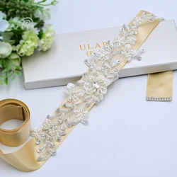 Ivory Dress Belt Embroidered Belt Maternity Style Belt for Dress Pearl Belt for Bridal Ribbon Sash Belt Fashion Girls Pearl Belt