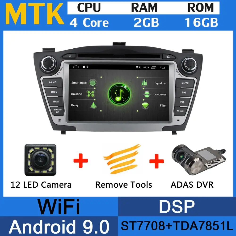 MTK-ADAS " Android 9,0 Восьмиядерный 5 USB порт Автомобильный dvd-плеер для hyundai IX35 2010 2011 2012 2013 автомобильный Радио gps Мультимедиа DSP - Цвет: MTK-ADAS