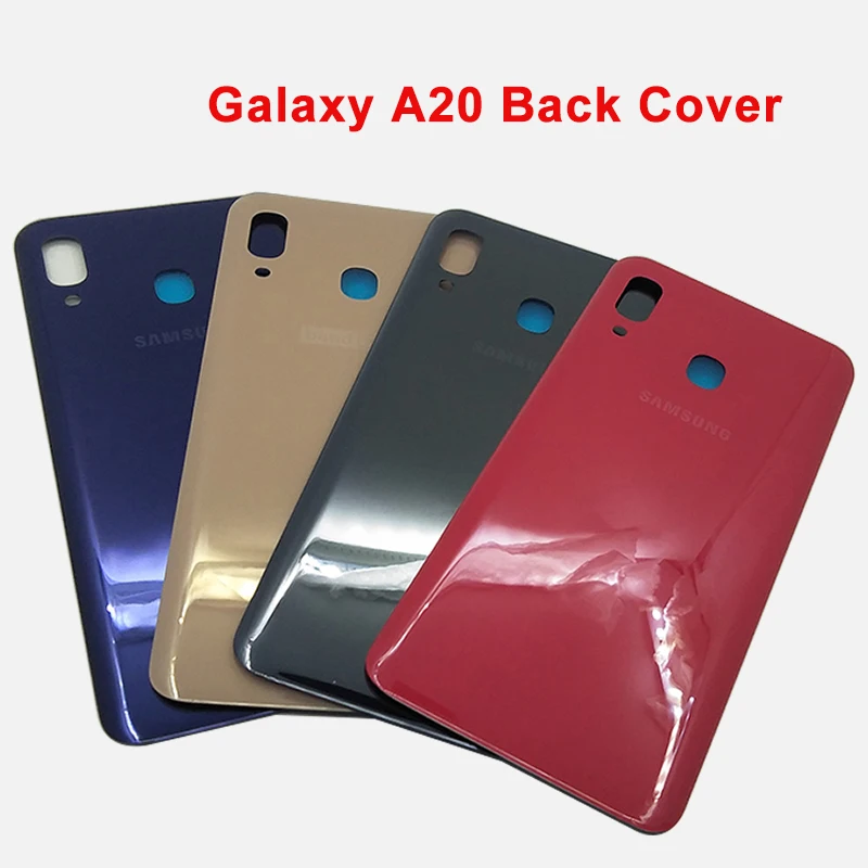 Крышка батареи для samsung Galaxy A20 A 20 A205 SM-A205F задняя крышка Замена Задняя Дверь Корпус чехол для телефона с логотипом