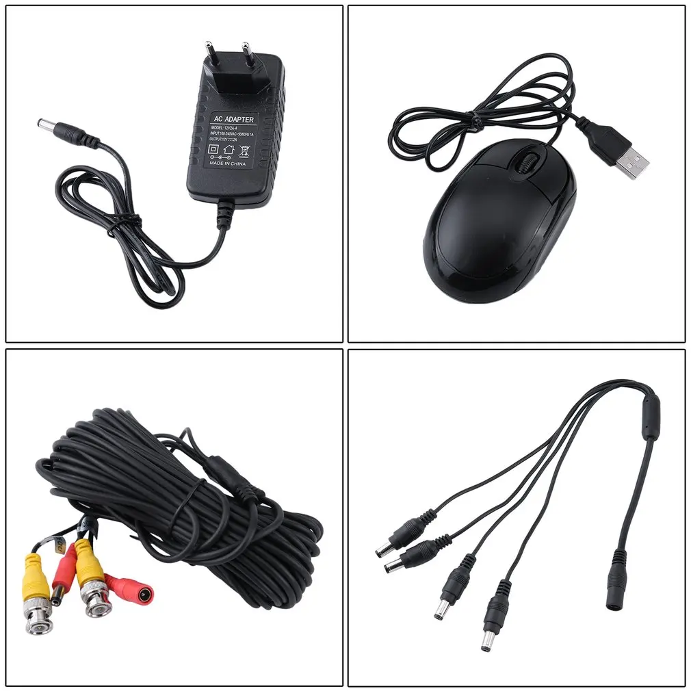 4 шт. 720P AHD камеры 4CH 1080N HDMI DVR 100 Вт AHD комплект видеонаблюдения наружная сетевая веб-камера домашняя система безопасности