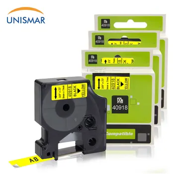 

Unismar 3PCS 40918 Black on Yellow 9mm Label Tape Dymo LabelManager 160 280 210D PNP 420P 260P 360D LabelWriter 450 400 Printer