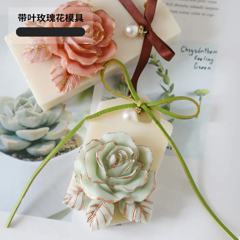 Rose Flower Soap Mold Handmade Soap Mold Mousse Cake Silicone Cake Baking Tools Molds For Making
