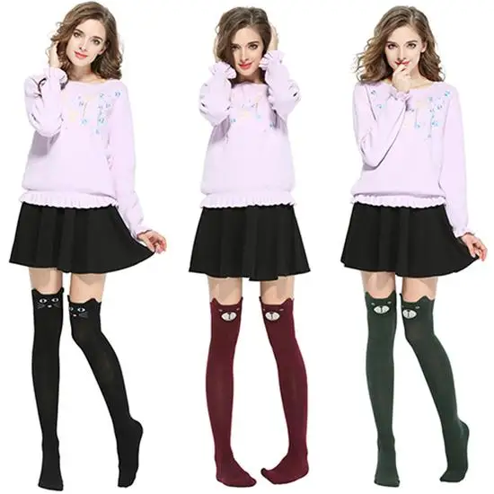 

Women Girls Cute 3D Cartoon Animal Bear Panda Pattern Tight Over Knee High Socks