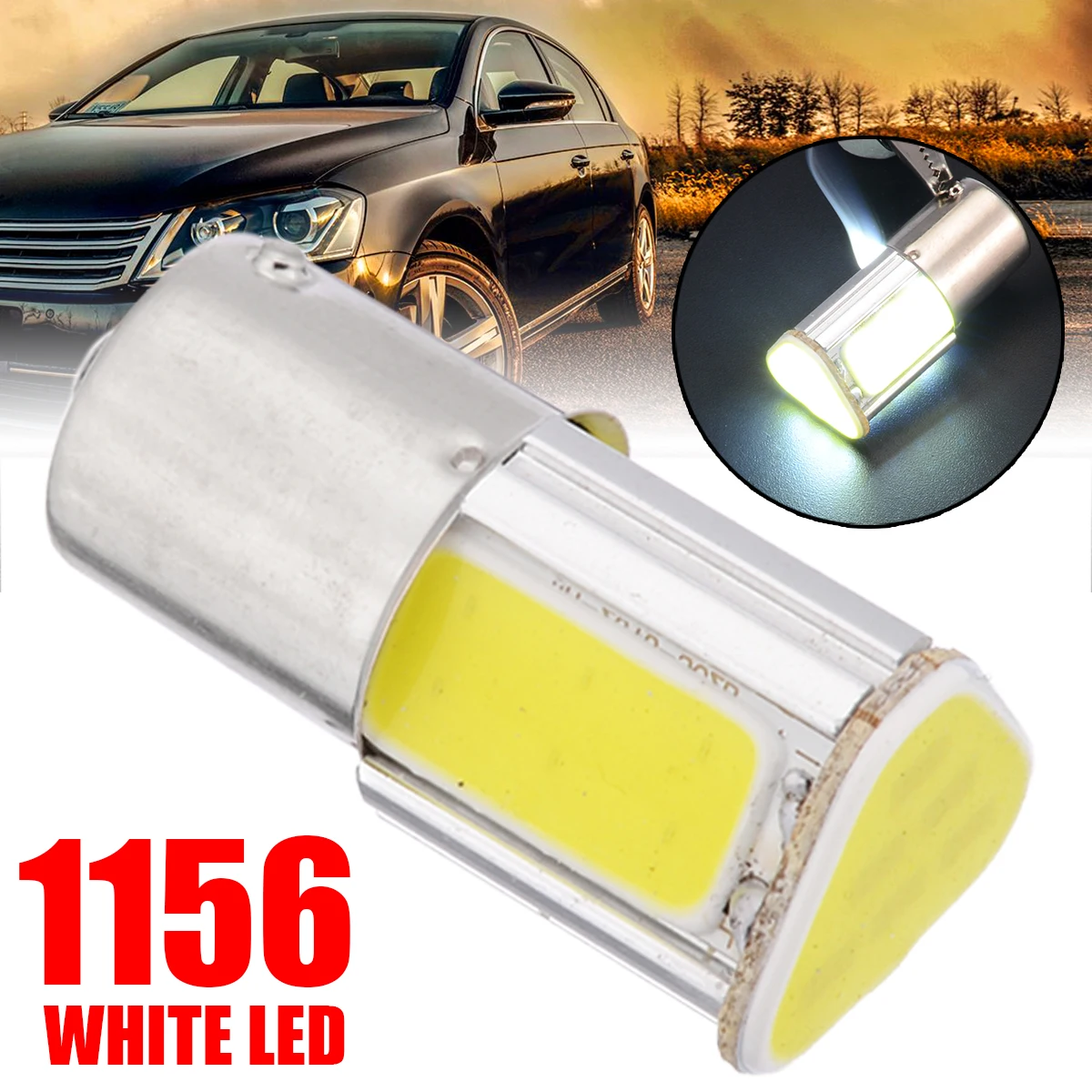 P21w 1156 G18 Ba15s led COB 12v автомобильный тормозной светильник, белые Автомобильные светодиодные лампы, задний указатель поворота, стояночный светильник s