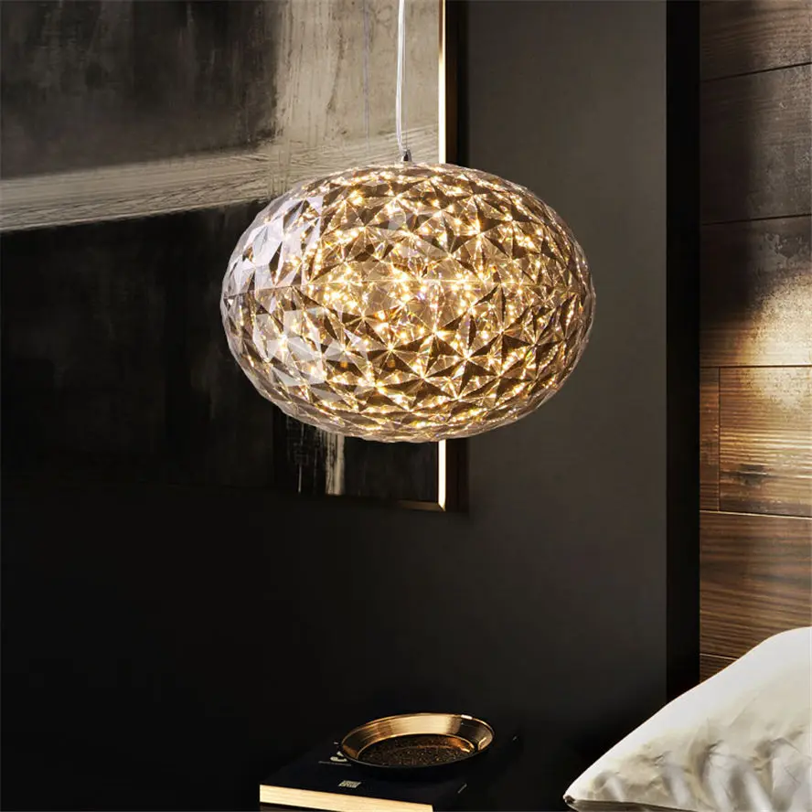 

postmodern designer luxury Acrylic ball pendant lights for dining room bedroom home deco hanging lamp indoor suspension luster