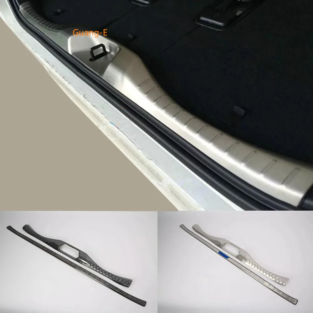 

Car external inner rear bumper protector trunk trim cover plate pedal threshold for Toyota Alphard Vellfire 2016 2017 2018 2019