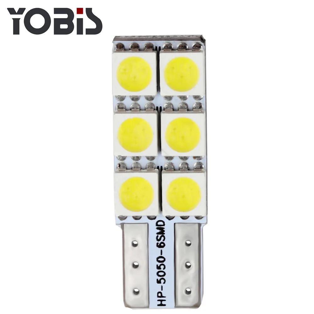 

Excellent 'High T10 5050 Three Chip 6SMD Non-Polar Automobile LED Bulb/Width Lamp/Trunk Light