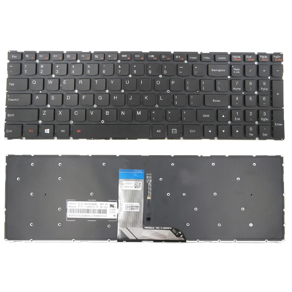 US English Keyboard for Lenovo ideapad 700 700-15ISK 80RU 