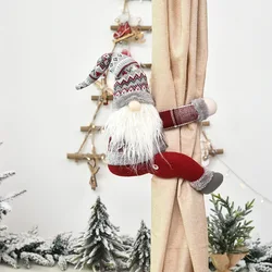 Hebilla de cortina de Navidad para Año Nuevo, gancho de ventana de decoración navideña con dibujos animados, abrazadera de sujeción para decoración del hogar, decoración de habitación, Navidad