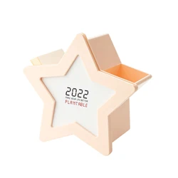 Porte stylo calendrier de bureau, offre spéciale 2022, créatif, rappel en forme d'étoile, décoration de bureau calendrier, dortoir littéraire, ornement de bureau 
