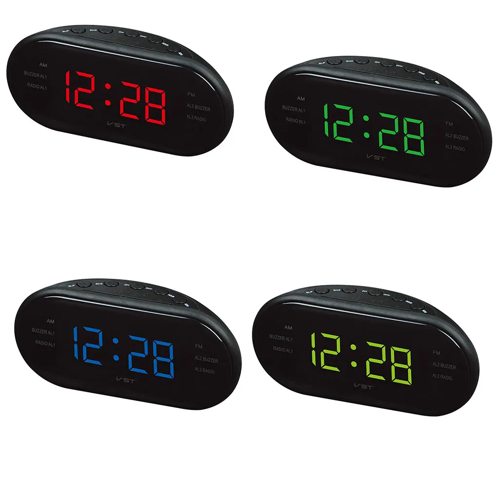 AM/FM LED Clock Electronic Desktop Alarm Clock Digital Table Radio Gift Home Office Supplies EU/US Plug Newst