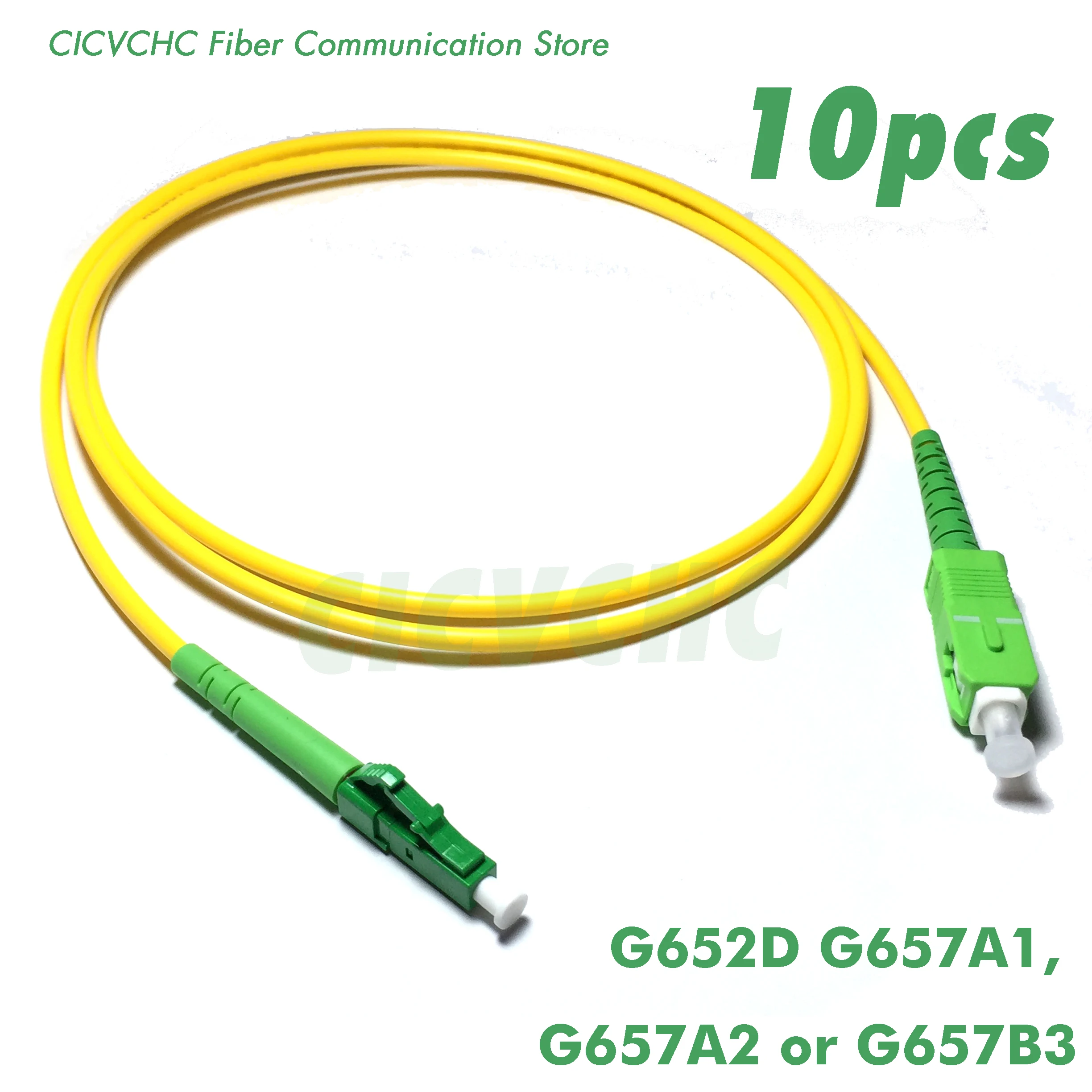 10Pcs Lc/Apc-Sc/Apc Fibra Patchcord-G657B3, G657A2, G657A1 O G652D-3.0Mm Cavo Di Accoppiamento