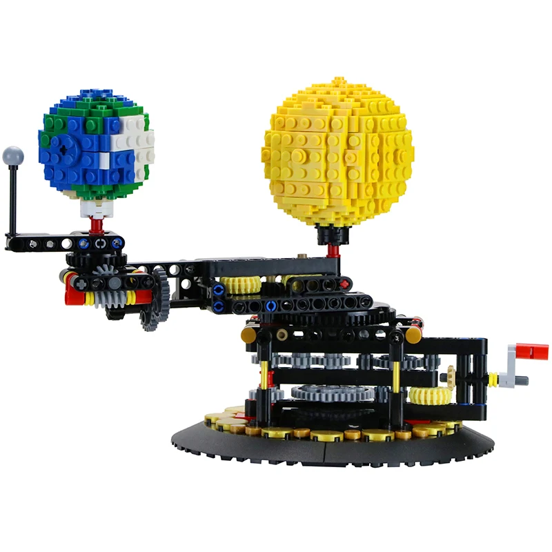 Строительные блоки маленького размера идущие MOC 4477 земля Луна и солнце