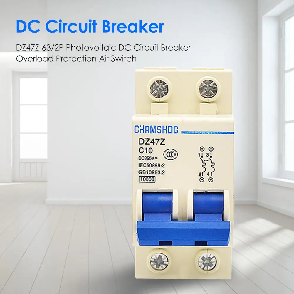 DZ47Z-63/2P Photovoltaic DC Circuit Breaker Overload Protection Air Switch #LY 