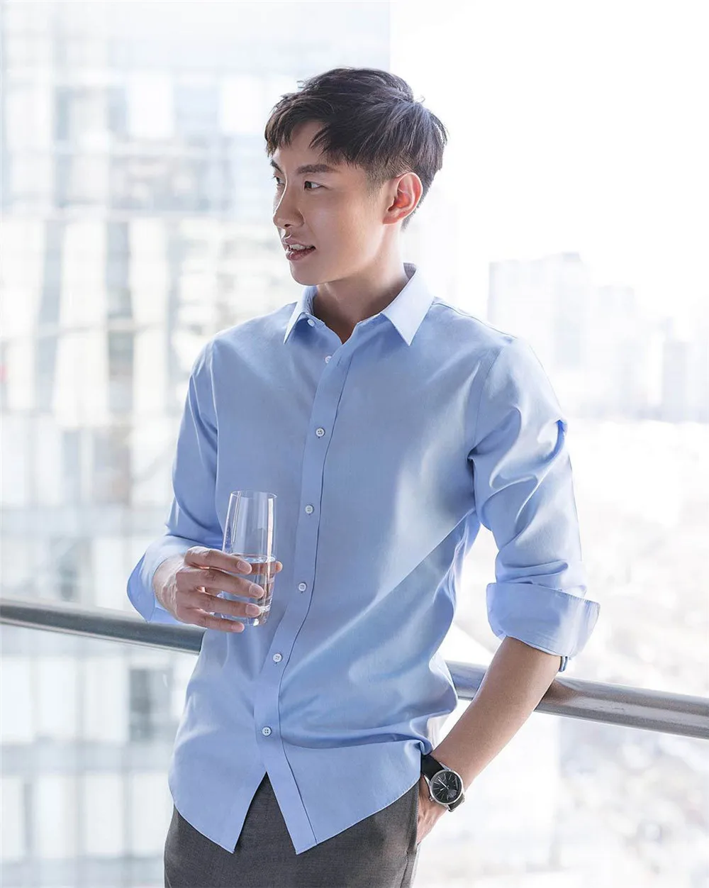 Xiaomi 90 забавные мужские рубашки с длинным рукавом Мягкие хлопок Slim Fit Повседневная мода бизнесмен против морщин глажка рубашка одежда