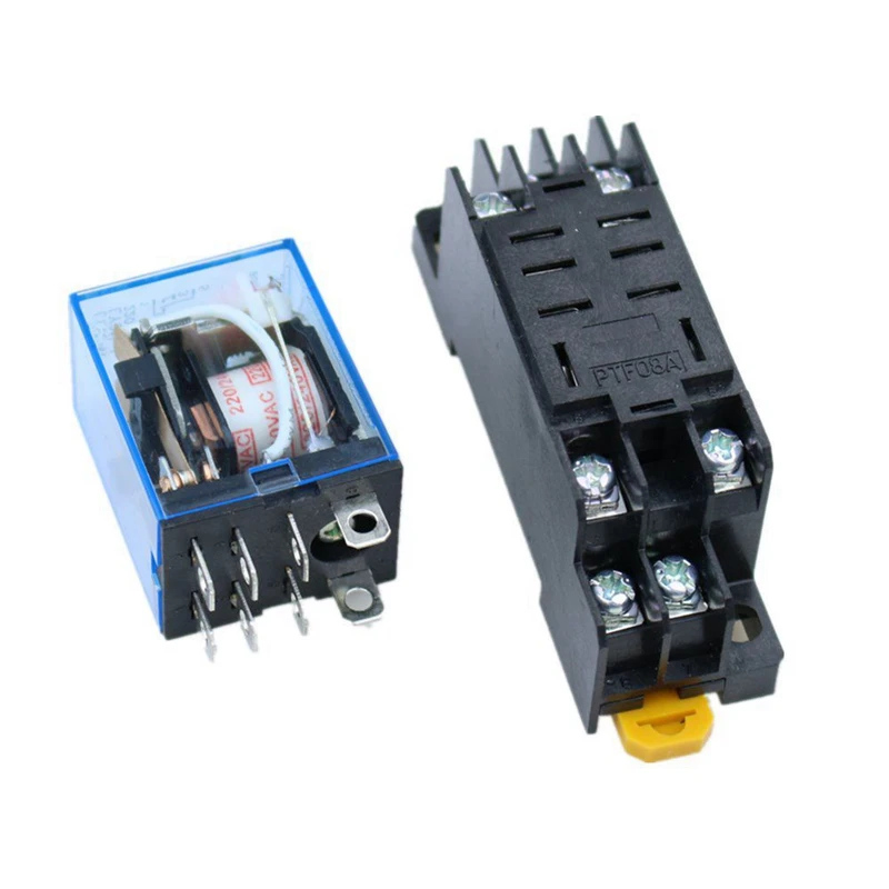 10 шт. 220 В AC катушка реле питания LY2NJ DPDT 8 Pin HH62P JQX 13F с гнездом|Реле| |