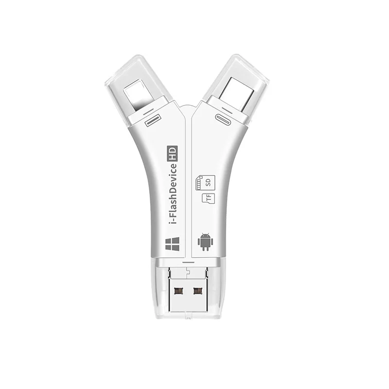 4 в 1 флэш-накопитель Micro usb type C TF SD считыватель карт OTG адаптер для iPhone XS MAX XR 5 6 7 8 x для Macbook Android телефон