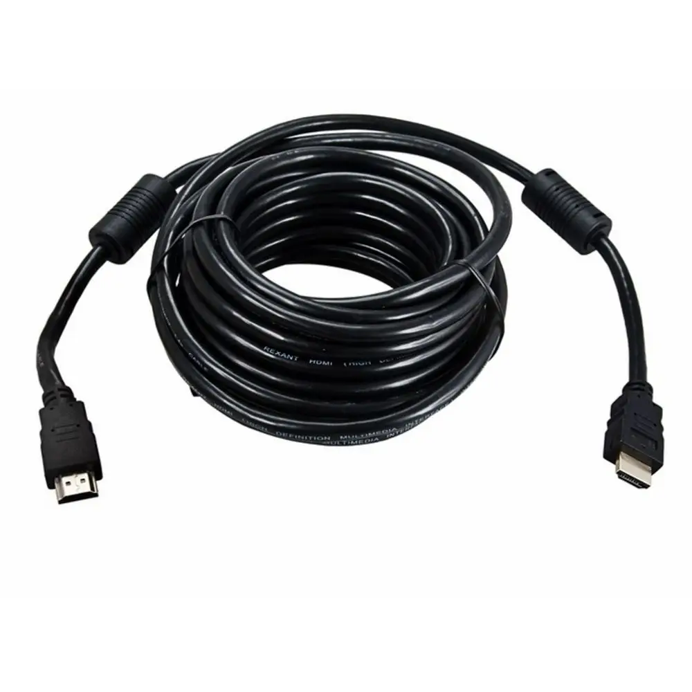 Шнур Rexant HDMI- HDMI с фильтрами, длина 1 метр(передача высокой точности) PVC пакет, цвет: Черный