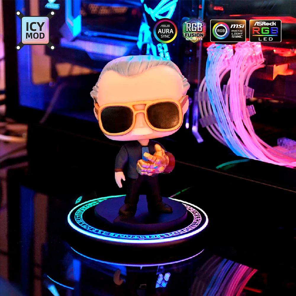 RGB-фигурка нижняя с водяным охлаждением MSI Toy Base A-RGB панель 5V3Pin PC AURA Watercooler MOD cooler