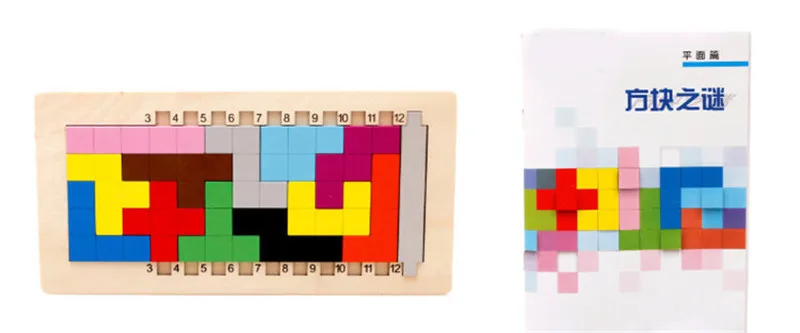 3D деревянная головоломка Tangram, Геометрическая головоломка, воображение, интеллектуальная игра, Тетрис, Развивающие детские игрушки