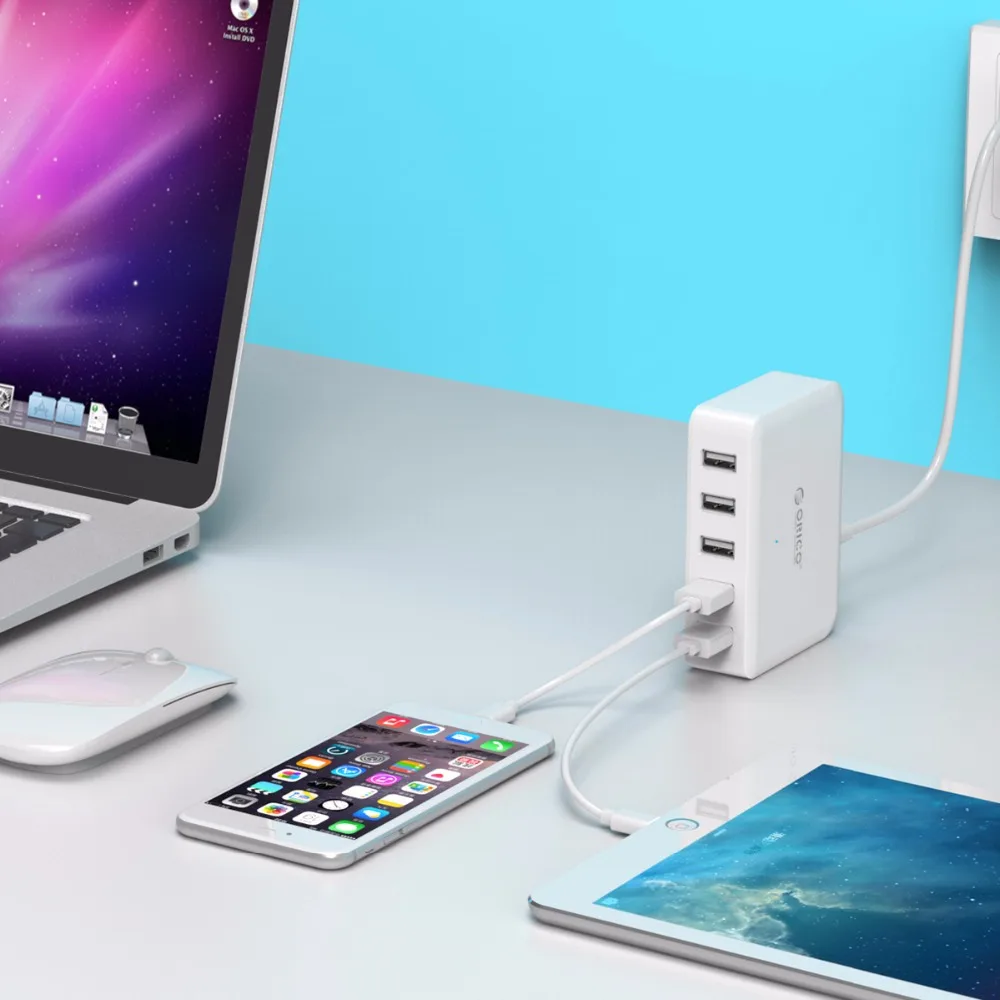  ORICO USB Ladegerät 8A 40W Universal 5 Port Ladegerät EU US UK AU Stecker Handy Adapter für iPhone 