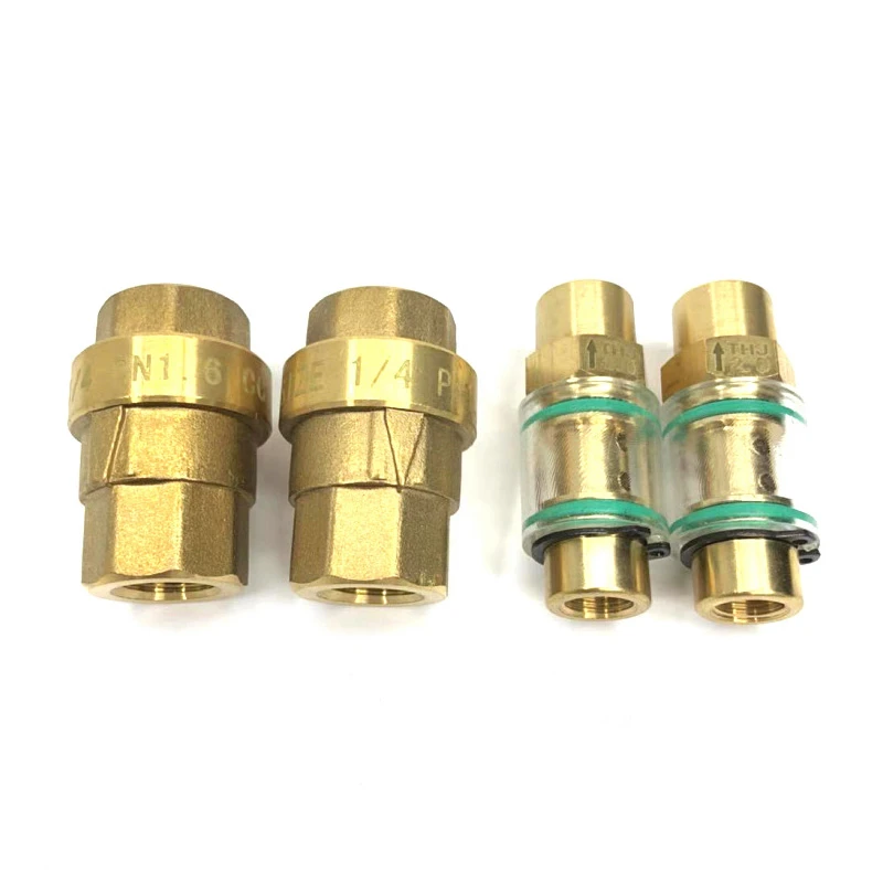 Válvula de retención retorno de aceite de compresor de aire de tornillo, tubo de aceite hexagonal de 15bar, orificio 1/8, 1/4, 2,0mm, visual transparente|Válvula| - AliExpress