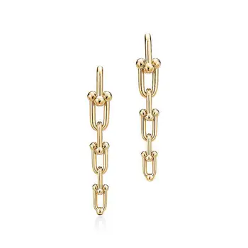 

Earrings ken bean with earrings european and american brass link earrings unique design fashion