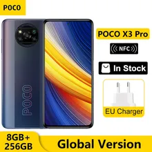 Global Version POCO X3 Pro 8/256GB Snapdragon 860 Smartphone Quad AI Camera 6.67” 120Hz DotDisplay 5160mAh 33W Charge NFC