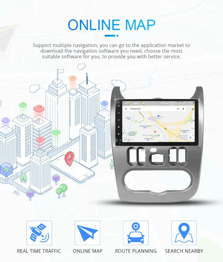 LJHANG Автомагнитола gps Android 9,0 для Duster Dacia Logan Sandero wifi Мультимедиа gps навигация 1 Din автомагнитола стерео ram 4 Гб SD