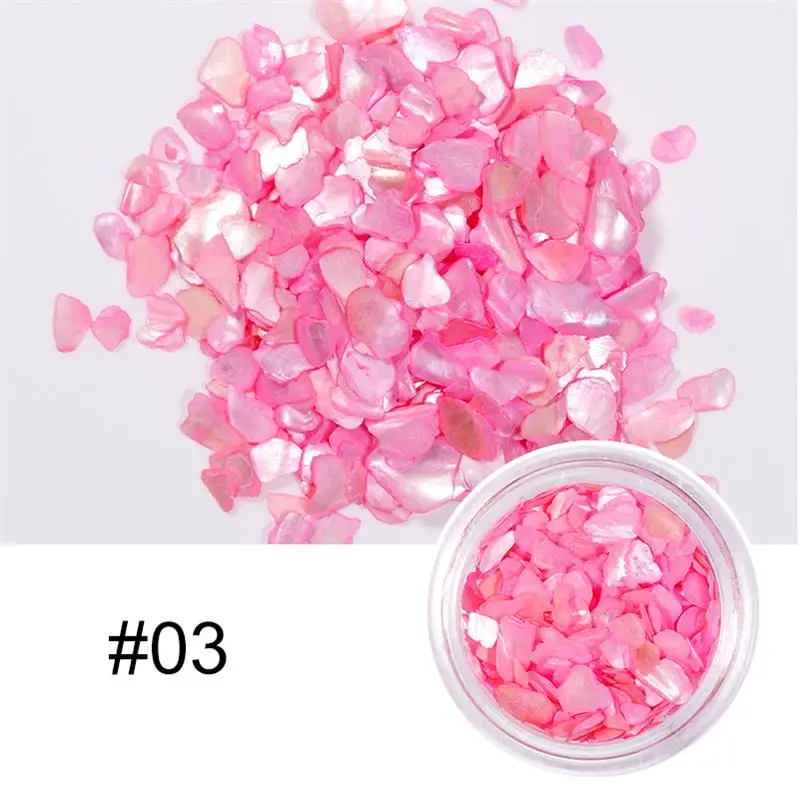 Color-03 1 коробка 3d-украшения для ногтей синий фиолетовый розовый цвета Seashell ломтики неправильный Смешанный Размер 12 цветов дизайн ногтей DIY - Цвет: Color-03