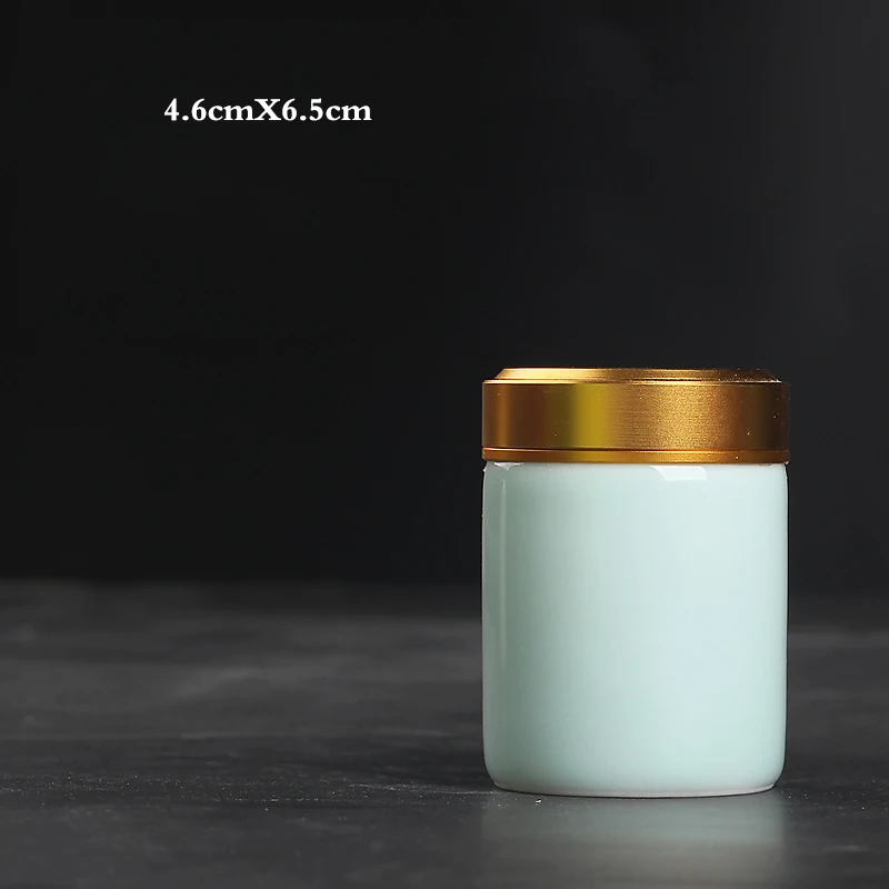 Celadon металл маленький дом Ganoderma lucidum чай кофе в зернах печенье конфеты влагостойкие запечатанные банки таблетки емкость для порошка бак - Цвет: as the picture shows