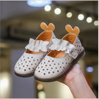 

Quality Leather Children toddler girl kids Shoes For Fashion Barefoot Sneaker Mary Jane Drop Ship Girls Hollow out Summer sandal