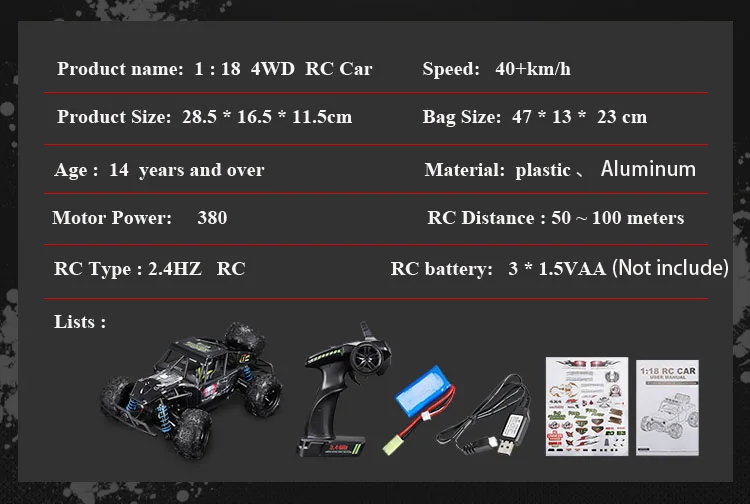 Высокая скорость 50 км/ч Профессиональный Взрослый RC автомобиль 4WD игра высокая скорость rcing автомобиль горный Автомобиль Мотор мощность 380
