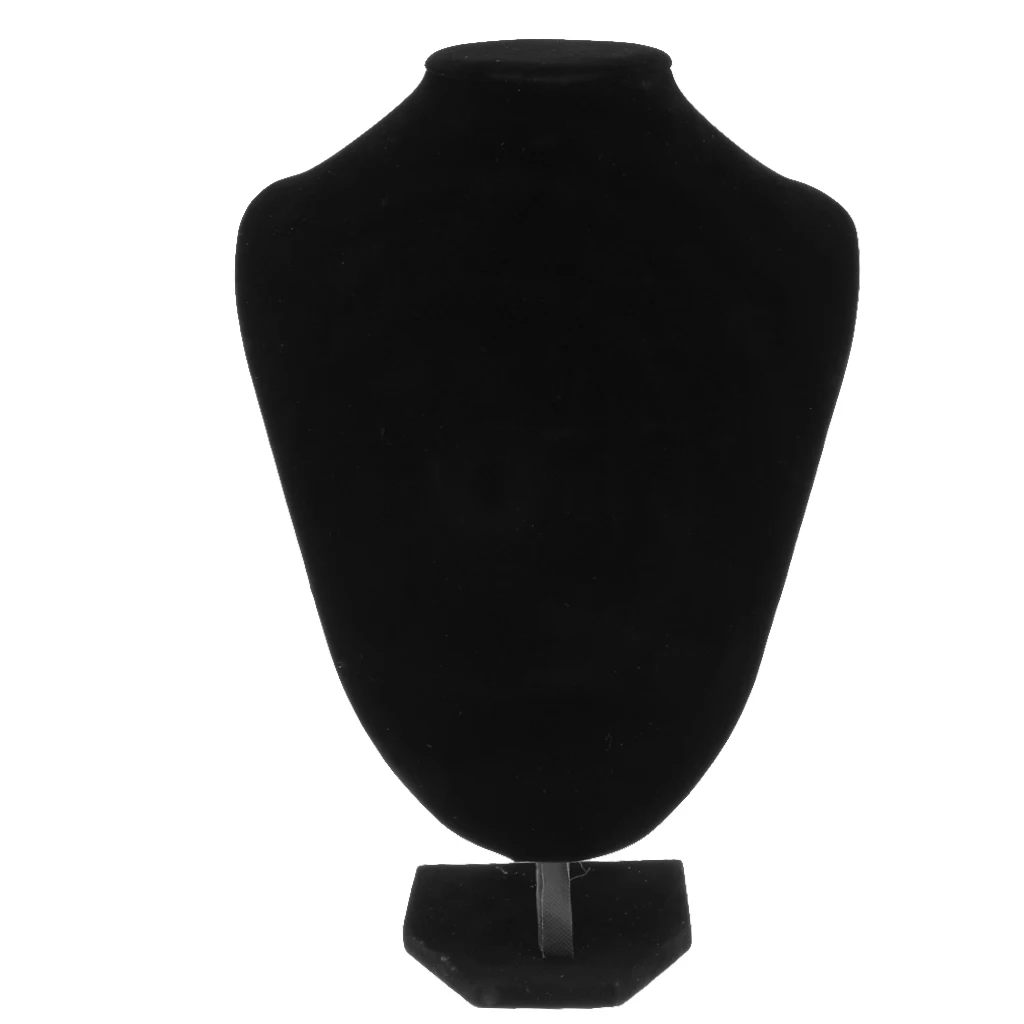 Velvet Jewelry Organizer Stand Black Plastic Earring Holder Mannequin Stand Holder Rack - 4 Sizes