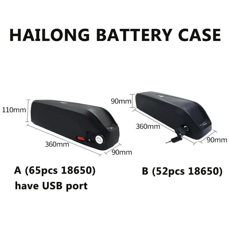 

In stock!!HAILONG battery case 36V 48V 12Ah 15Ah 18Ah 20Ah hailong battery box