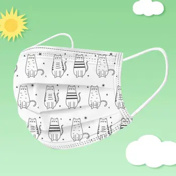 

Children Cat Printing Mask 3-Layer High Filtration And Ventilation Security Mask Anti-Fog Anti-Splash Droplets