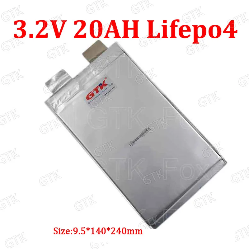 Бренд GTK 3 2 в 20 Ач lifepo4 ячейки 60A разряд для силовой diy pack 12 В 24 48 электрический