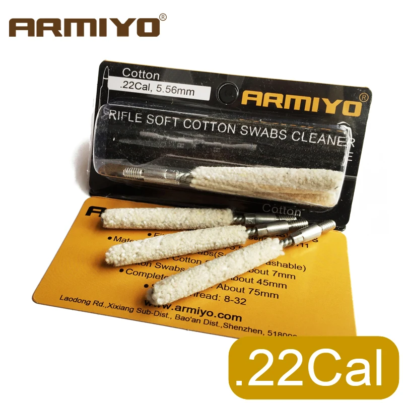 Armiyo .22Cal .22/.270cal Охотничья винтовка тактическая ватная Очистка тампоны для чистки