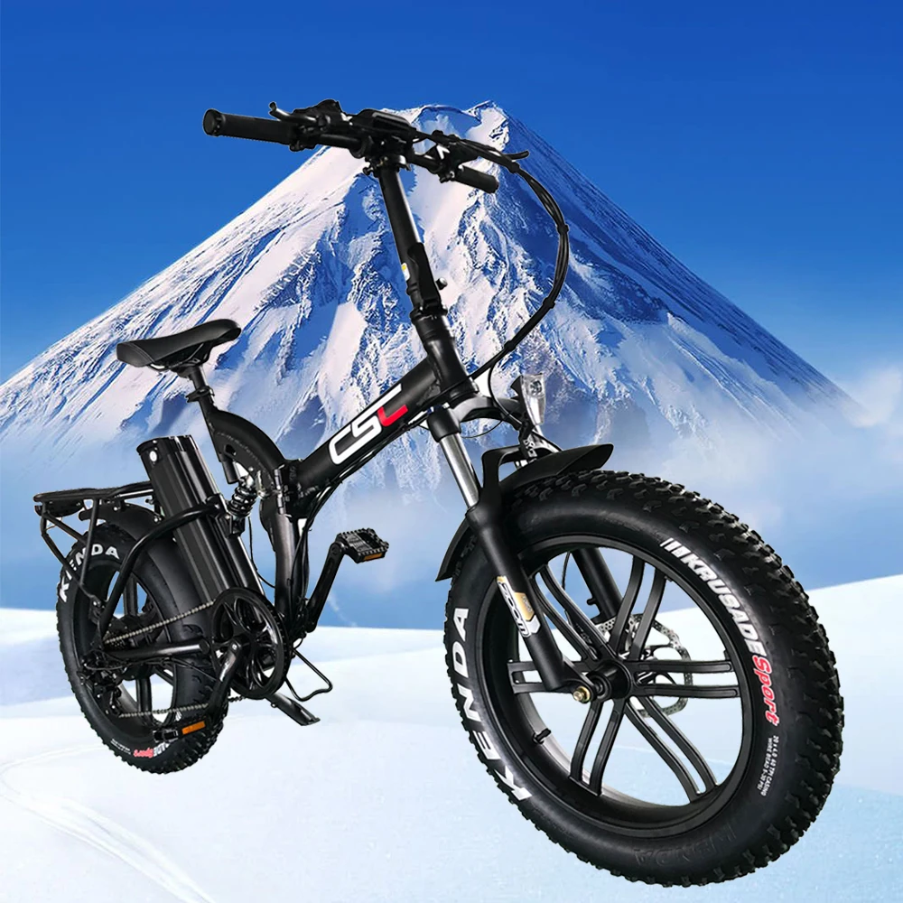 CSC Fat Tire 20 &quot4 0 3 48V 500W электрический велосипед снег горный складной E Bike 15.6AH