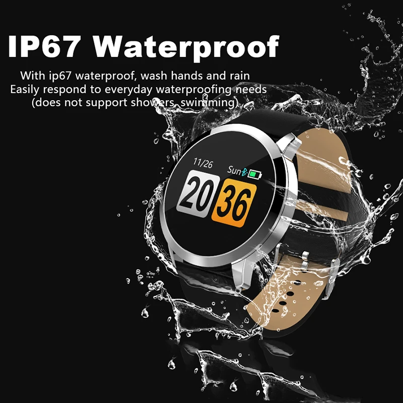 Q8 OLED Bluetooth Смарт часы из нержавеющей стали водонепроницаемые носимые устройства Smartwatch наручные часы для мужчин женщин фитнес-трекер