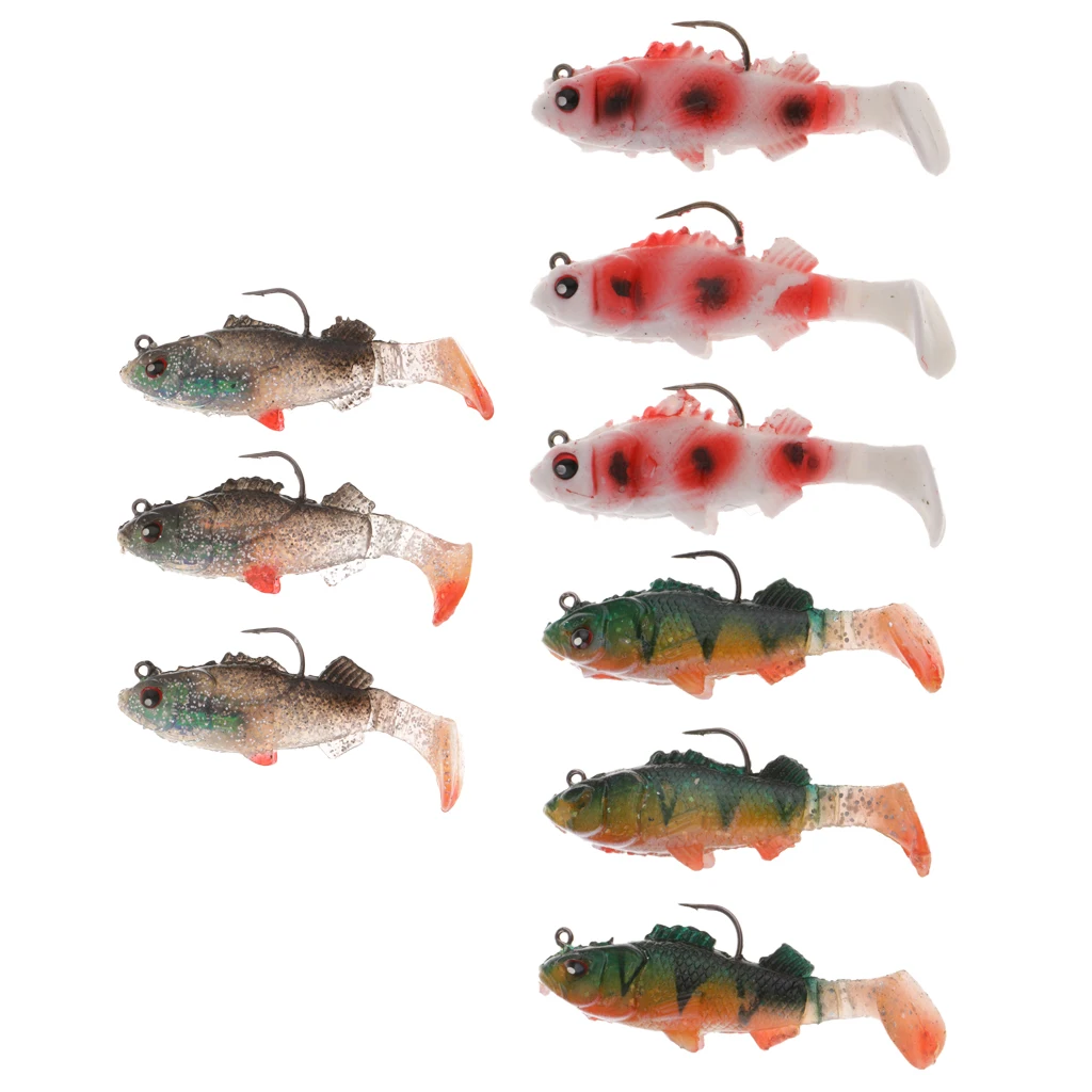  3pcs Artificial Swim Shad Fishing Lures Silicone Baits for Predatory Fishes