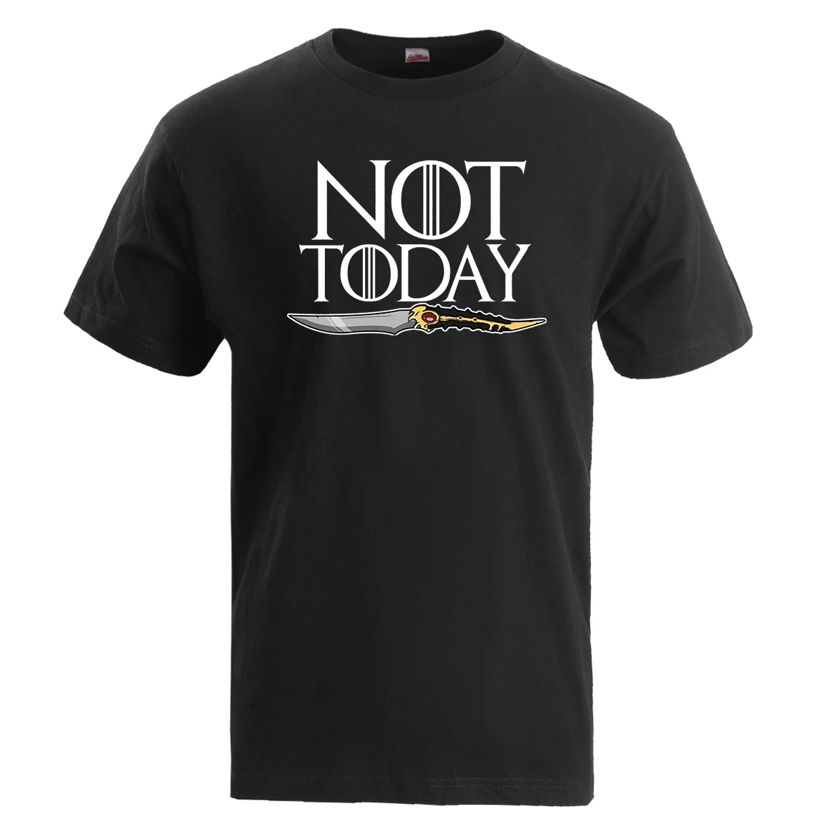 

Not Today T Shirts Game Of Thrones House Stark Arya Stark Men Tshirt 2019 Summer Harajuku T-Shirt Casual Cotton Brand Clothing