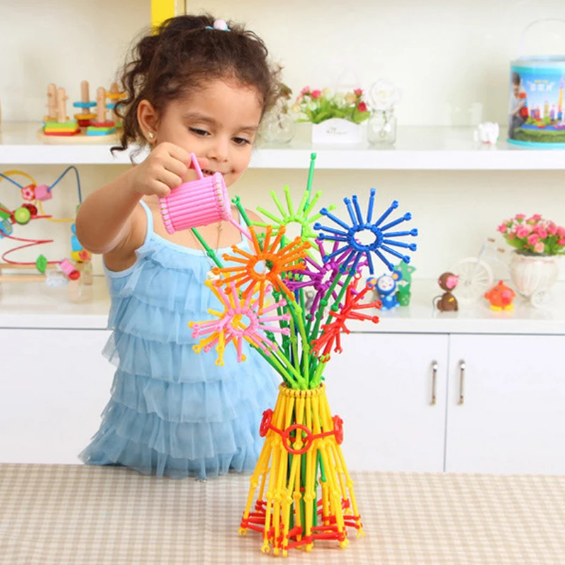 

Onshine childhood infinite plastic rods plug in building blocks children's creativity diy early teaching educational toys