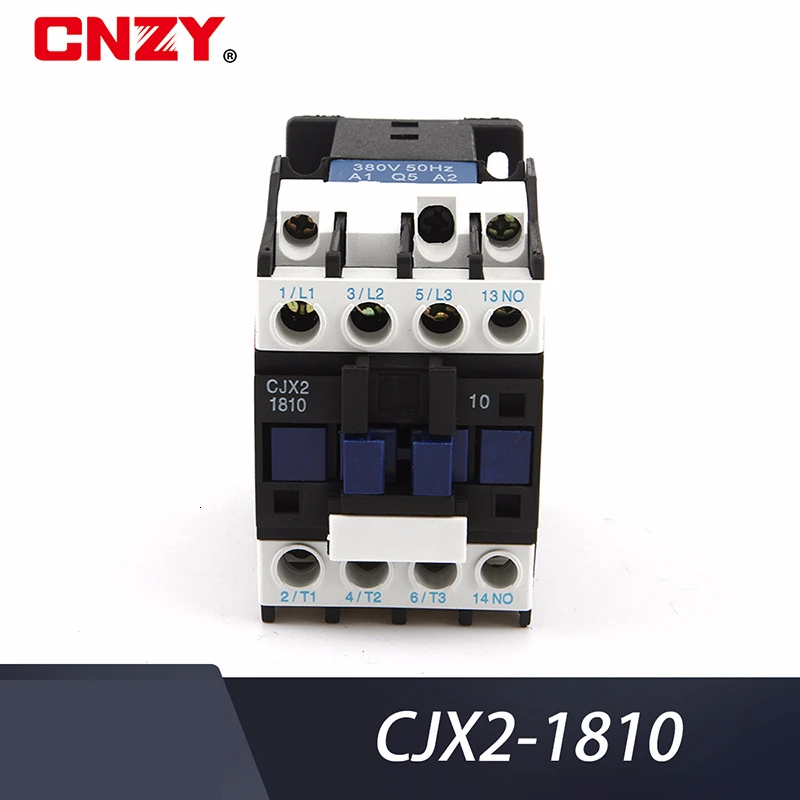 CJX2-1810 LC1 контактор переменного тока 18A 3 фазы 3-полюсный без катушки Напряжение 380V 220V 110V 36V 24V 50/60Hz Din рейка крепление 3 P+ 1NO нормально открытый