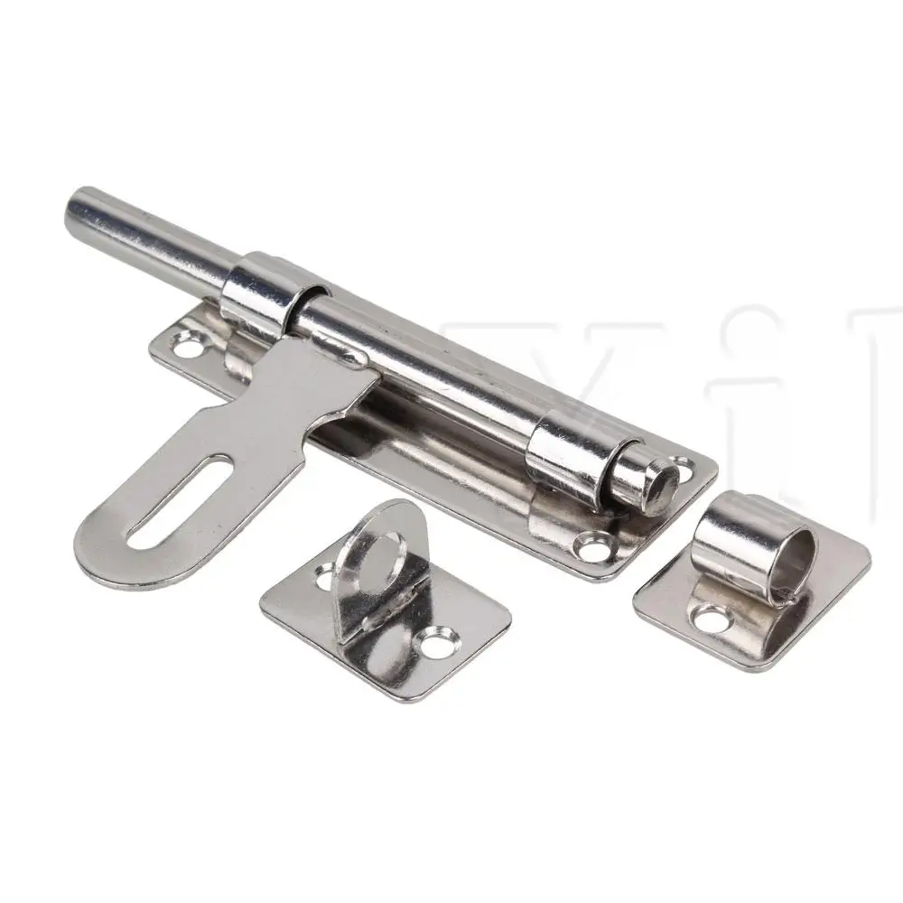 Necked Barrel Bolt Hasp Cupboard Door Lock Stainless Steel Padlock Clasp 11.3cm | Инструменты