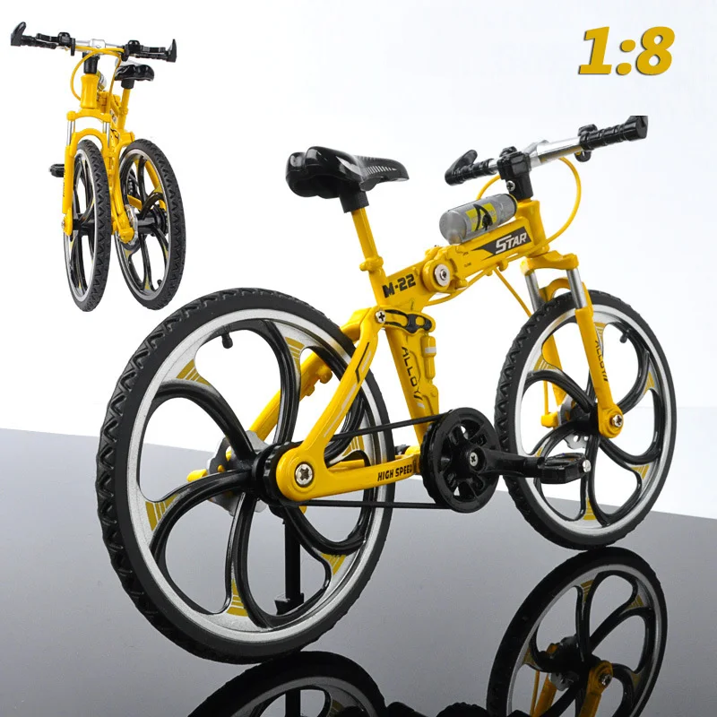 

1: 8 Mini Finger Bmx Toys Mountain Bike BMX Fixie Bicycle Finger Scooter Toy Simulation Alloy Folding Mountain Bike Model